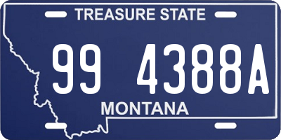 MT license plate 994388A