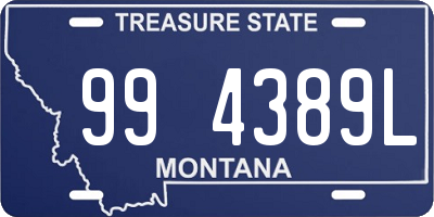 MT license plate 994389L