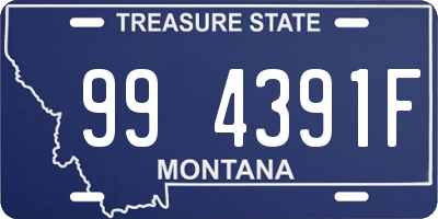 MT license plate 994391F