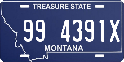 MT license plate 994391X