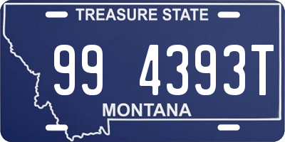 MT license plate 994393T