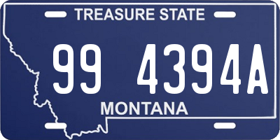 MT license plate 994394A