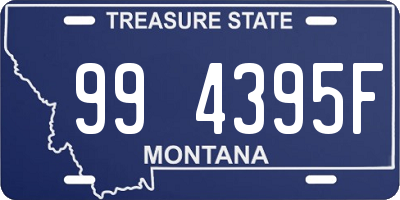 MT license plate 994395F