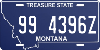 MT license plate 994396Z