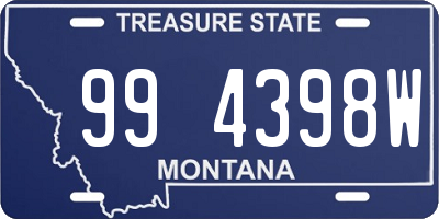 MT license plate 994398W