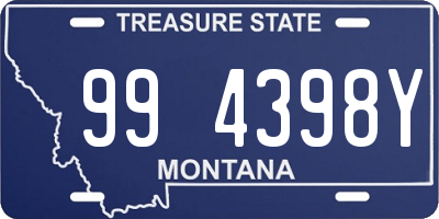 MT license plate 994398Y