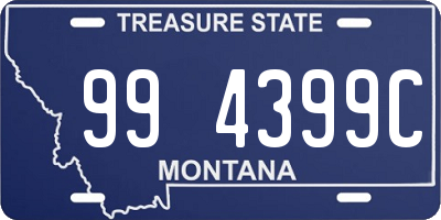 MT license plate 994399C