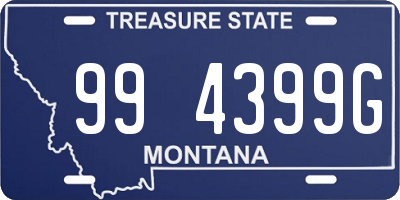 MT license plate 994399G