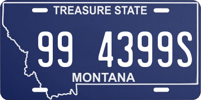 MT license plate 994399S