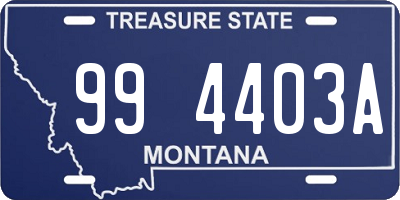 MT license plate 994403A