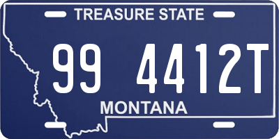 MT license plate 994412T