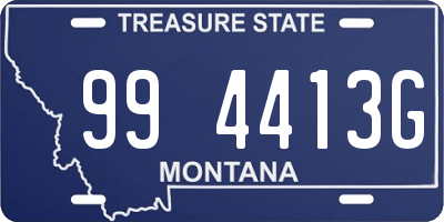 MT license plate 994413G