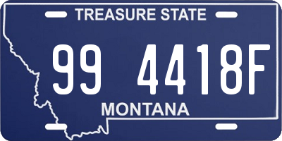 MT license plate 994418F