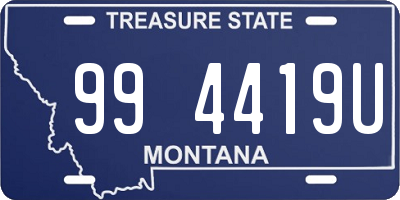 MT license plate 994419U