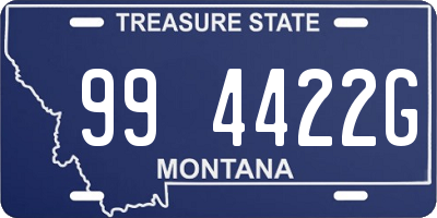 MT license plate 994422G