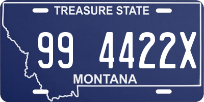 MT license plate 994422X