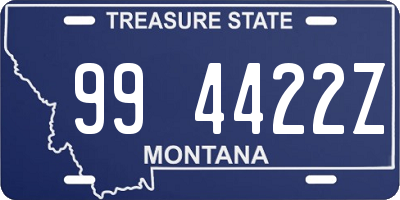 MT license plate 994422Z