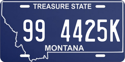 MT license plate 994425K