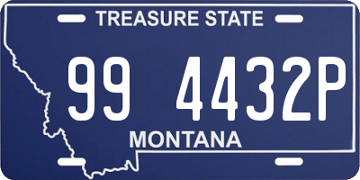 MT license plate 994432P