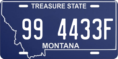 MT license plate 994433F