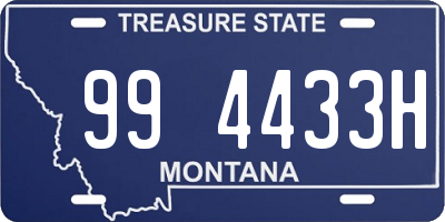 MT license plate 994433H