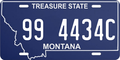 MT license plate 994434C