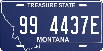 MT license plate 994437E