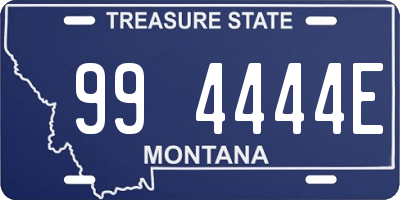 MT license plate 994444E