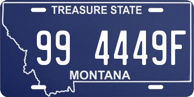 MT license plate 994449F