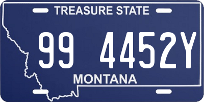 MT license plate 994452Y