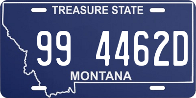 MT license plate 994462D