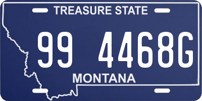 MT license plate 994468G