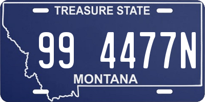 MT license plate 994477N