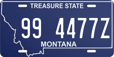 MT license plate 994477Z