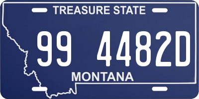 MT license plate 994482D