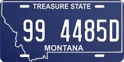 MT license plate 994485D