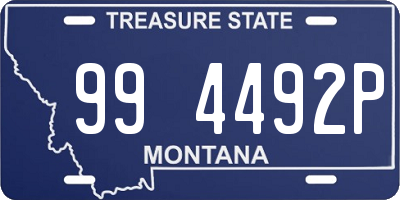 MT license plate 994492P