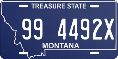 MT license plate 994492X