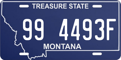 MT license plate 994493F