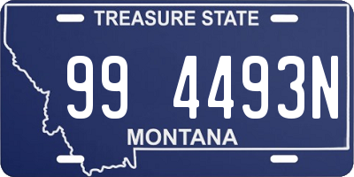 MT license plate 994493N