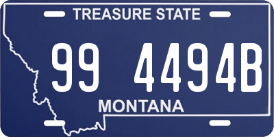 MT license plate 994494B