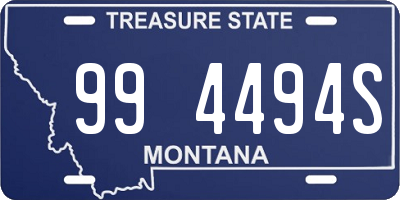 MT license plate 994494S