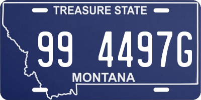 MT license plate 994497G