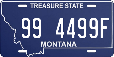 MT license plate 994499F