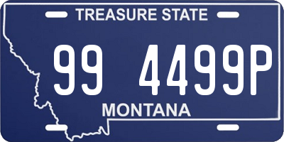 MT license plate 994499P