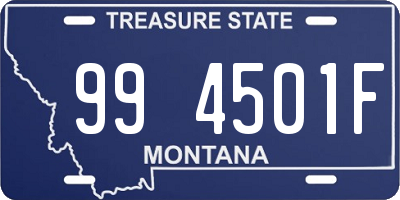 MT license plate 994501F