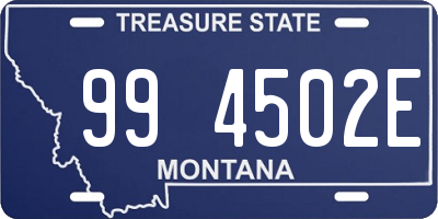 MT license plate 994502E