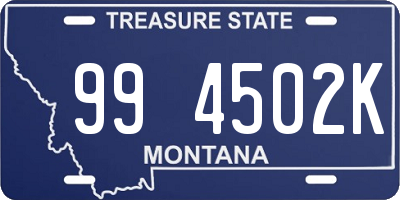 MT license plate 994502K