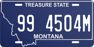 MT license plate 994504M