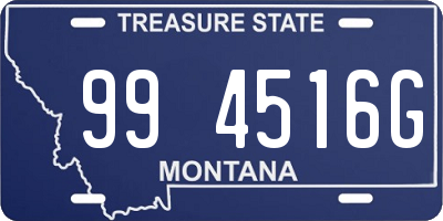 MT license plate 994516G